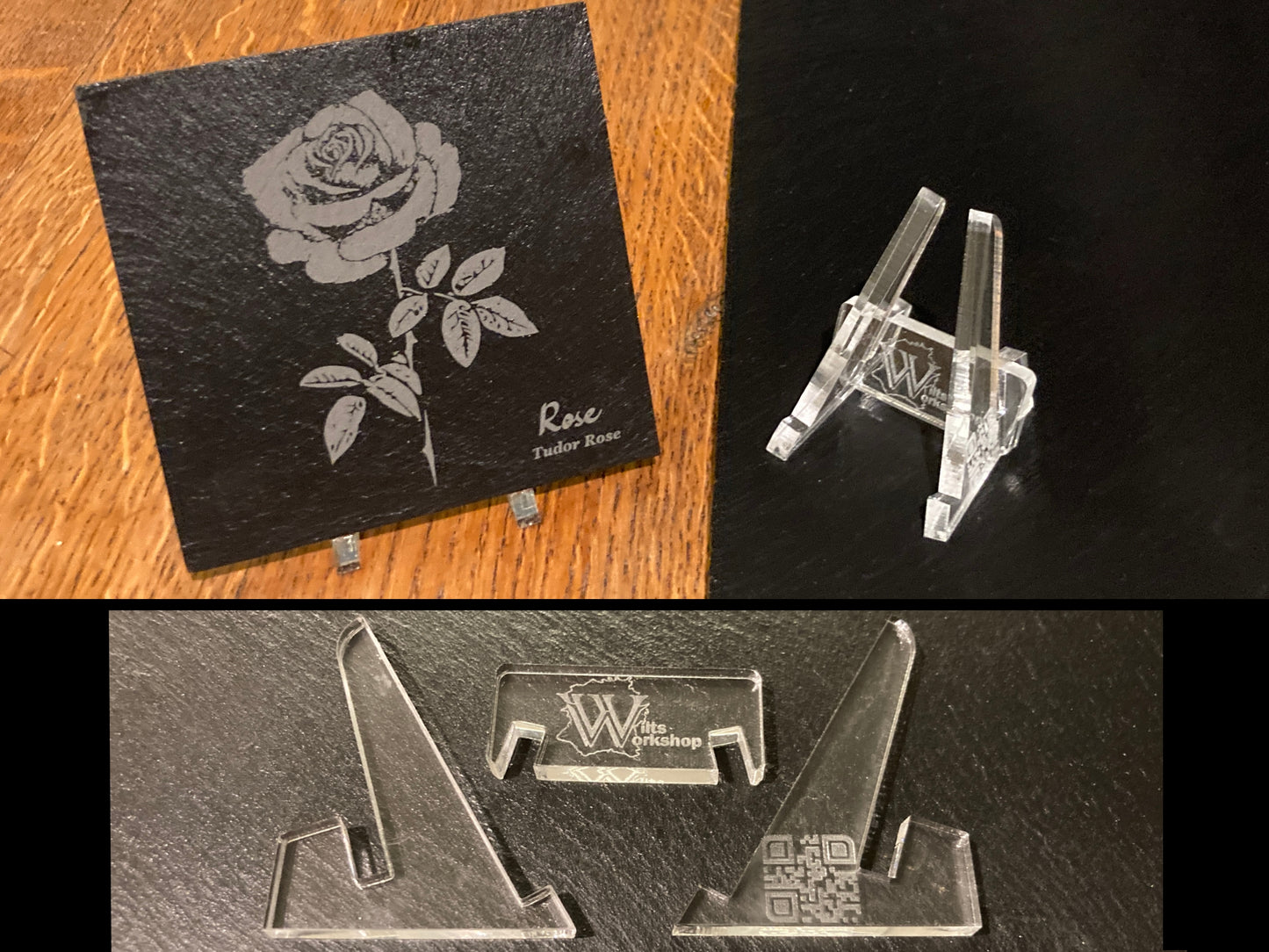 British Military Crest Slate Plaques (with stand)