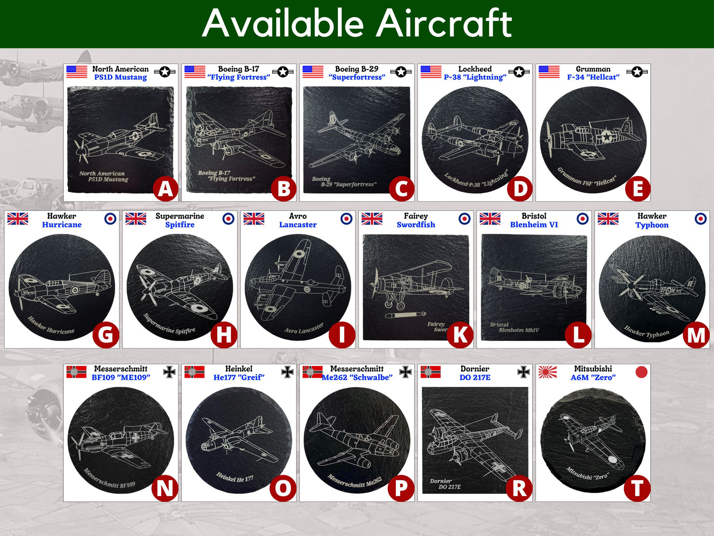 WW2 Anglo-American Aircraft Set