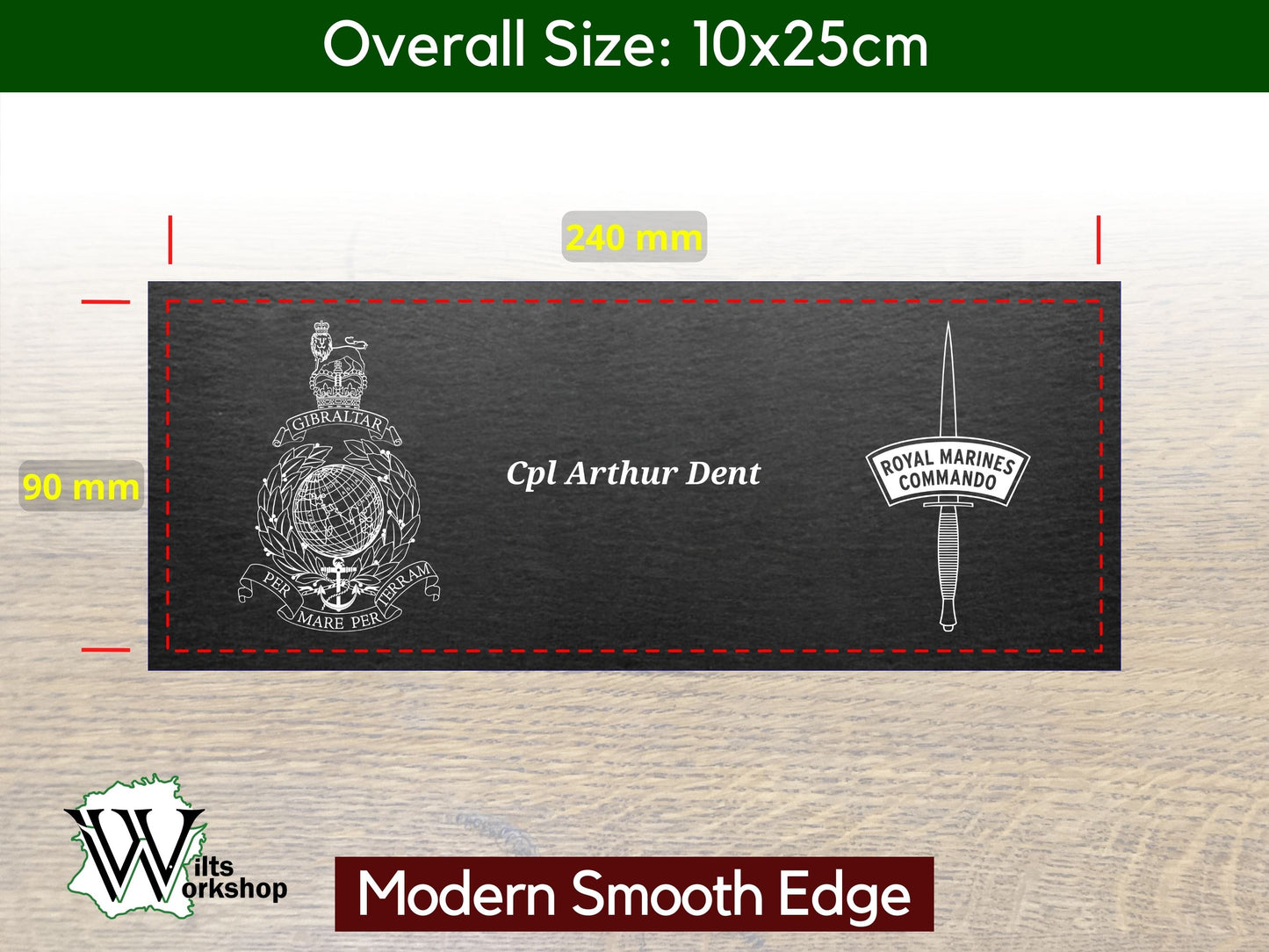 British Military Crest Slate Plaques (with stand)